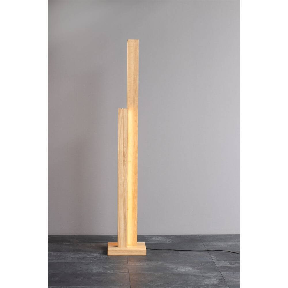LED Stehlampe Manhattan Touch-Dimmer 3500lm Eiche-Geölt