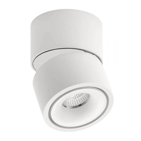 LED-Strahler Simple Mini Weiß, Schwarz + weiße Abdeckung - kompakte, drehbare Deckenleuchte in Weiß.