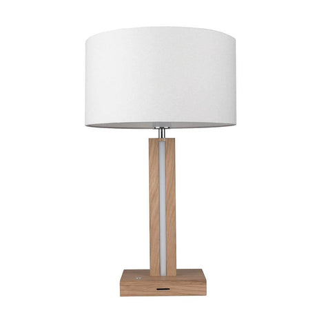 LED Tischlampe Asseto 980lm Eiche-Geölt, Beige
