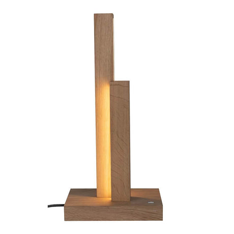 LED Tischleuchte Manhattan Touch-Dimmer 910lm Eiche-Geölt in modernem Design aus geöltem Eichenholz.