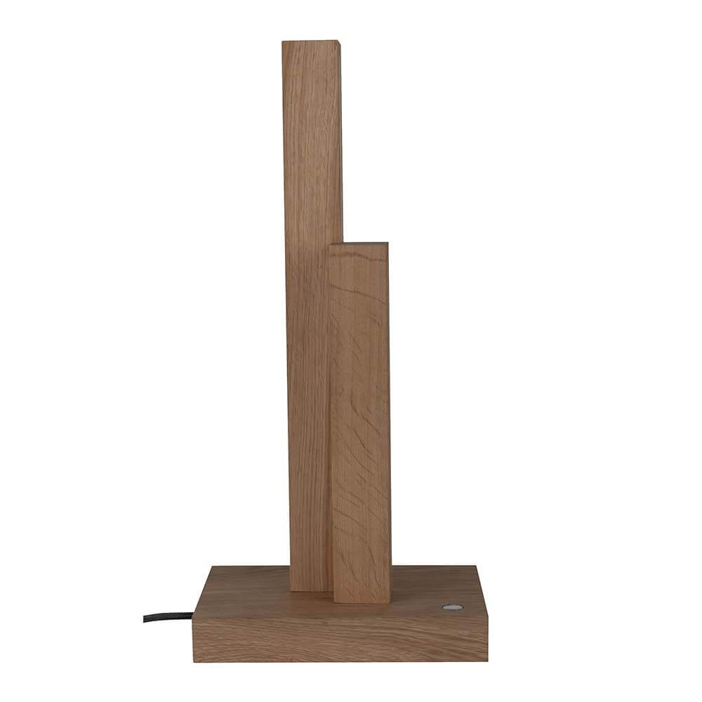 LED Tischleuchte Manhattan Touch-Dimmer 910lm Eiche-Geölt stilvolles Design aus geöltem Eichenholz