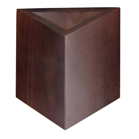 LED Trekant wall light 720lm walnut in an elegant, triangular wooden design.