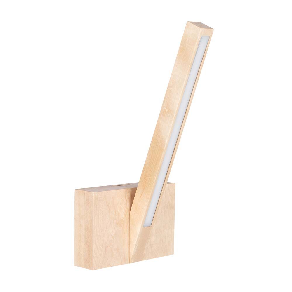 LED Wandleuchte Linus 350lm Birke - moderne Holzleuchte mit indirekter Beleuchtung