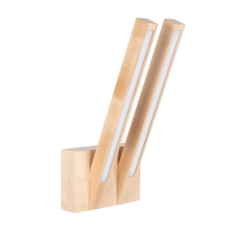 LED Linus wall light 700lm birch with modern wooden design.