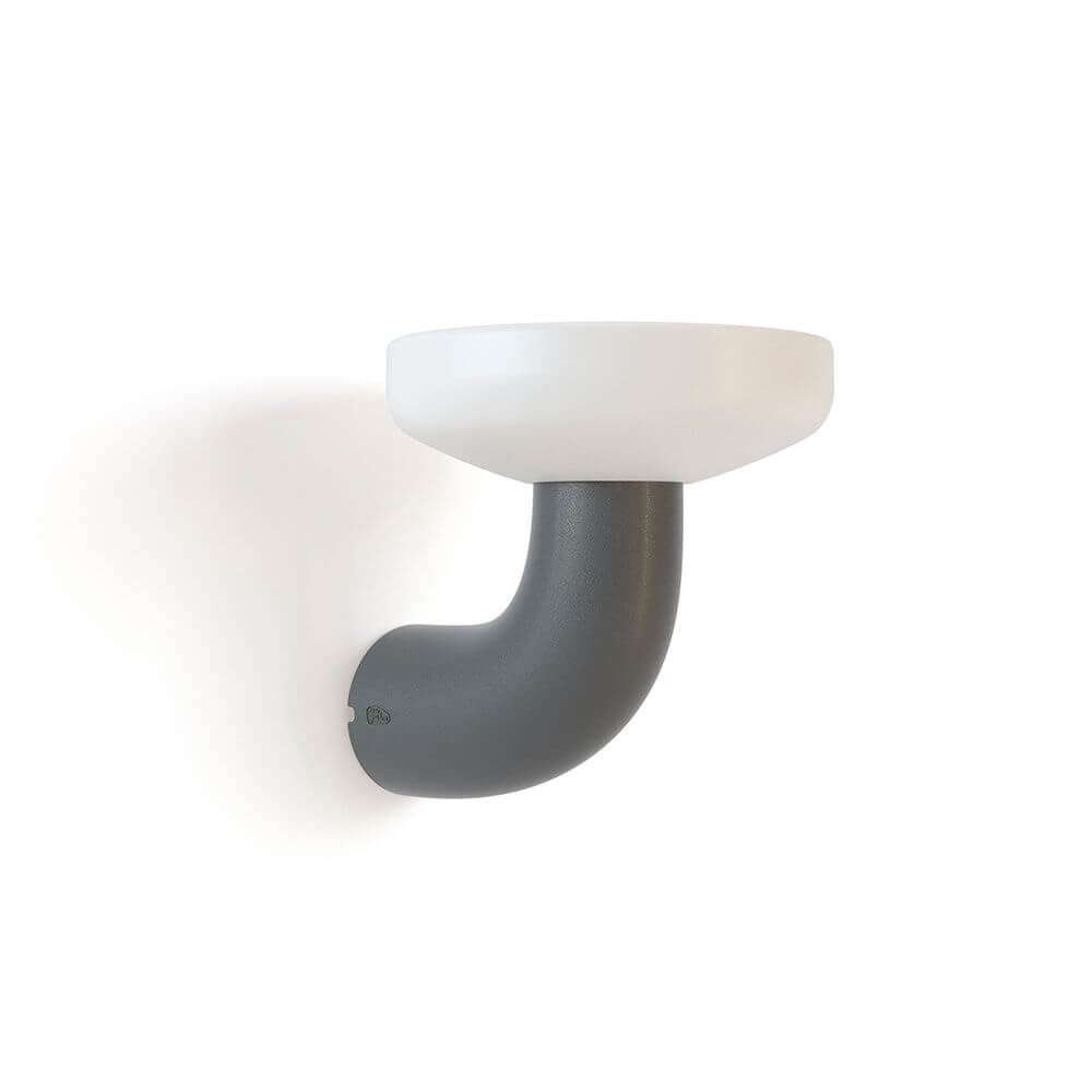 Solar LED-Wandleuchte Paquita in Anthrazit mit innovativem Design und Bewegungsmelder für Innen und Außen.