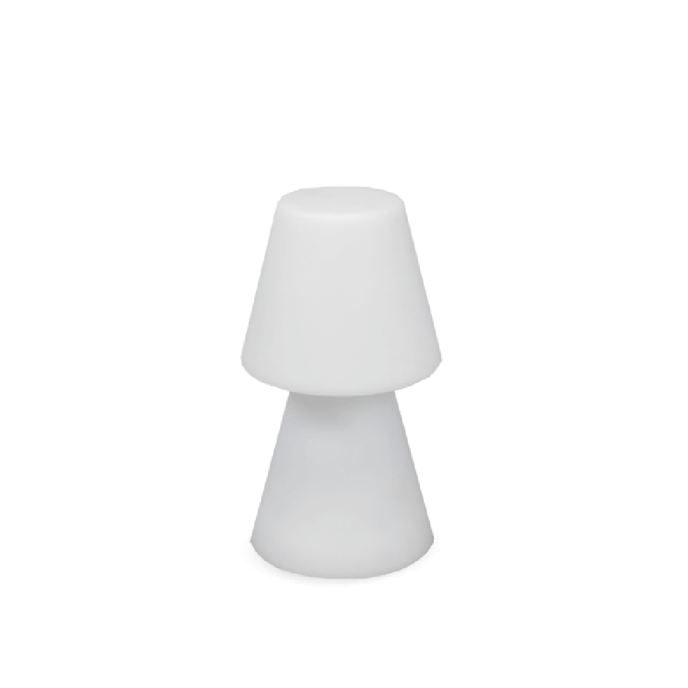 Lola LED-Außen-Tischleuchte Small in modernem, minimalistischen Design für Innen- und Außenbereiche.