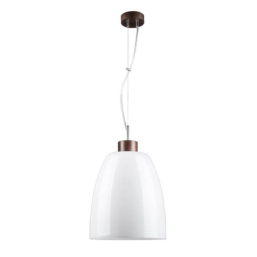 Pendelleuchte Campana Nussbaum, Weiß, Transparent hängend mit elegantem Design und klarer Glasstruktur.