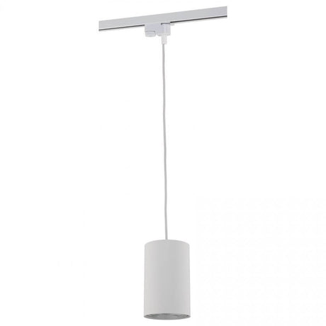 Suspension sur rail Profil Bit en blanc avec douille GU10 pour un éclairage efficace.
