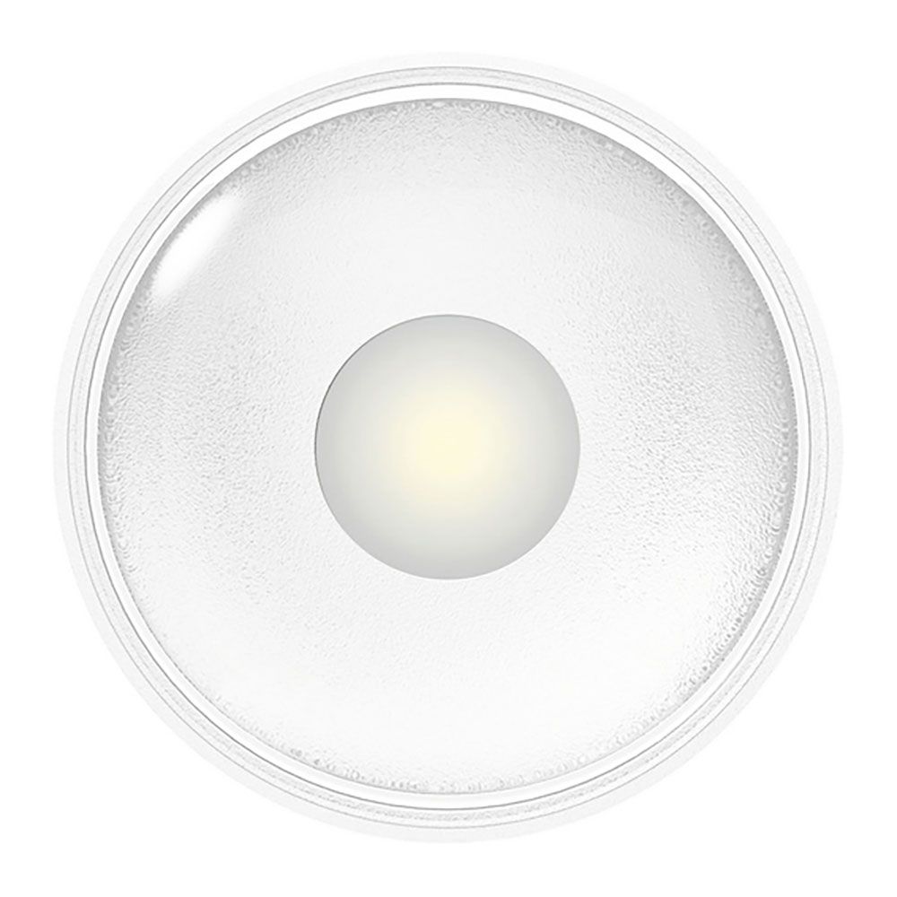 Flacher LED Außen-Aufbauspot IP65 mit warmweißer Beleuchtung und 87° Abstrahlwinkel für innen und außen.