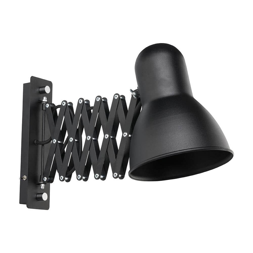 Wandlampe Harmony Ausziehbar Schwarz, moderne und flexible Wandleuchte für gemütliche Beleuchtung.