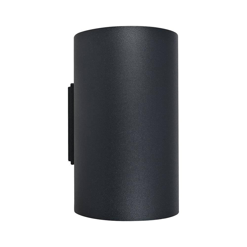 Wandlampe Tube in Grafit mit zylinderförmigem, offenem Aluminiumschirm für effektvollen Lichtaustritt.