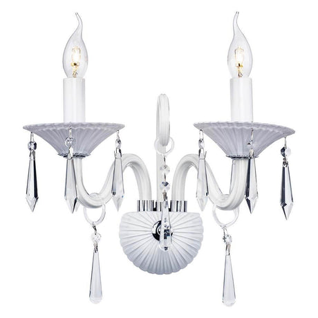 Vägglampa rosano 2-Flame vit