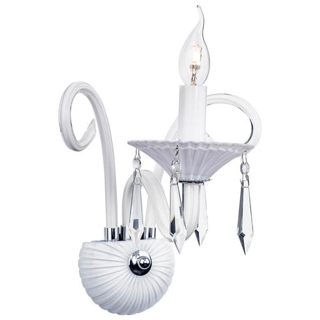Vägglampa rosano vit