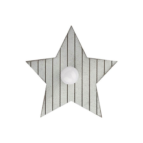 ToyStar grey children's room wall light in star design with LED socket for pleasant light.