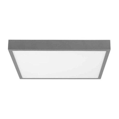 Box SQ LED XL ceiling light with sandblasted diffuser and chrome-plated metal body.