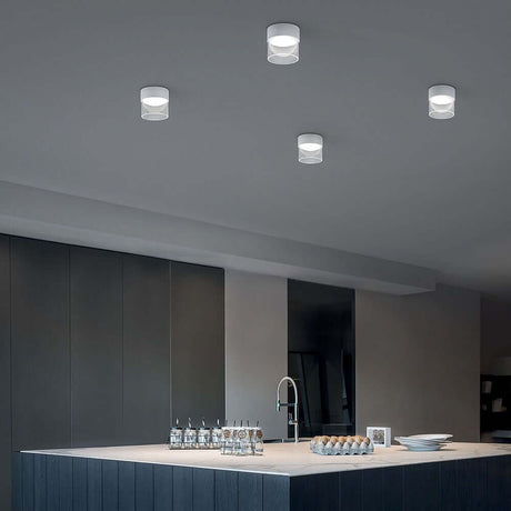 Modern Crumb LED ceiling light in a stylish kitchen with elegant design and indirect lighting.