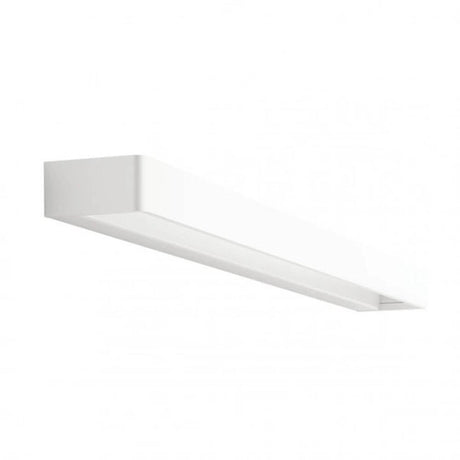 Metal W LED-Wandleuchte Large in modernem, minimalistischen Design in Weiß.
