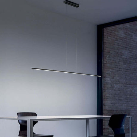 Straight P1 LED pendant light Large above a modern table in a minimalist room