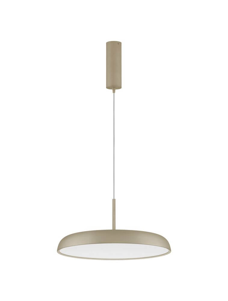 Linus LED Pendelleuchte Ø 45cm Triac 3000K in elegantem Champagnergold mit schmalem Aluminiumschirm
