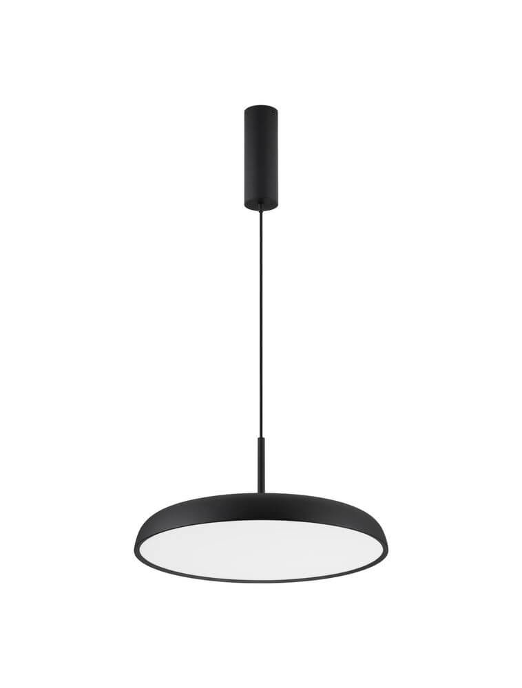 Linus LED Pendelleuchte Ø 45cm Triac 3000K in elegantem Schwarz mit schlichtem Design.