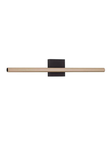 Lios LED wall light 3000K black, brown in a modern design with an elegant aluminum profile.