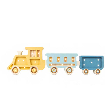 Wunderschöne Kinder-Tischleuchte Zug in Form eines bunten Zuges, ideal für Kinderzimmer.