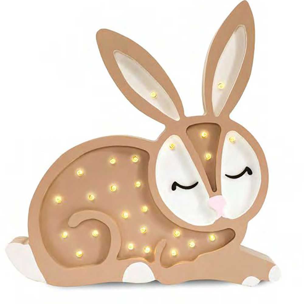 Holzlampe im Häschen-Design mit Dimmer und Timer-Funktion für Kinderzimmer