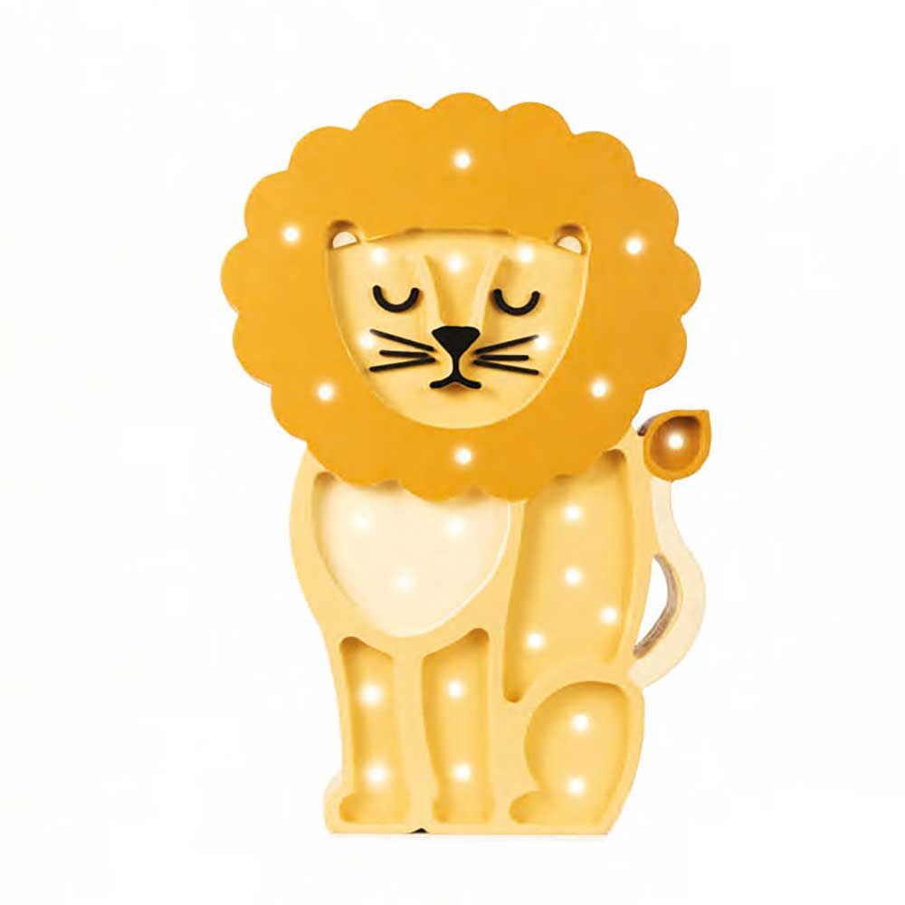 Hölzerne LED-Lampe Löwe, schafft eine einzigartige Atmosphäre für Kinderzimmer und regt die Fantasie an.
