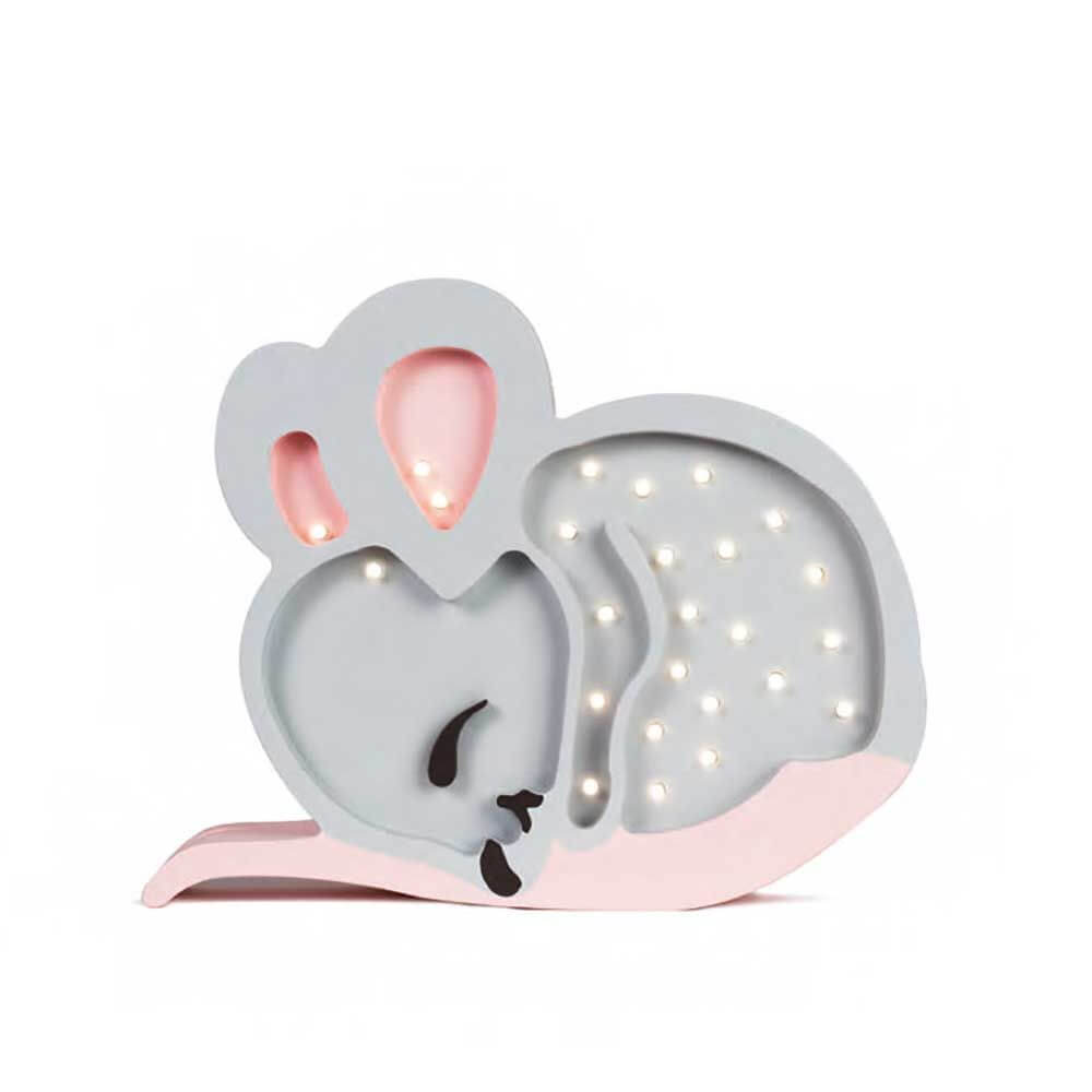 Kinder Wand- & Tischleuchte Maus in Form einer schlafenden Maus mit dimmbarem Licht.