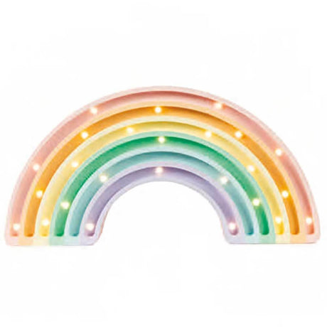 Kinder Wand- & Tischleuchte Regenbogen in pastel Farben mit integrierten Lichtern.
