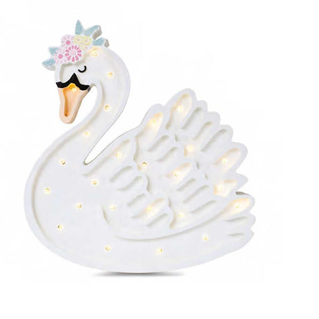 Applique murale et lampe de table pour enfants Cygne au design en forme de cygne avec variateur et télécommande