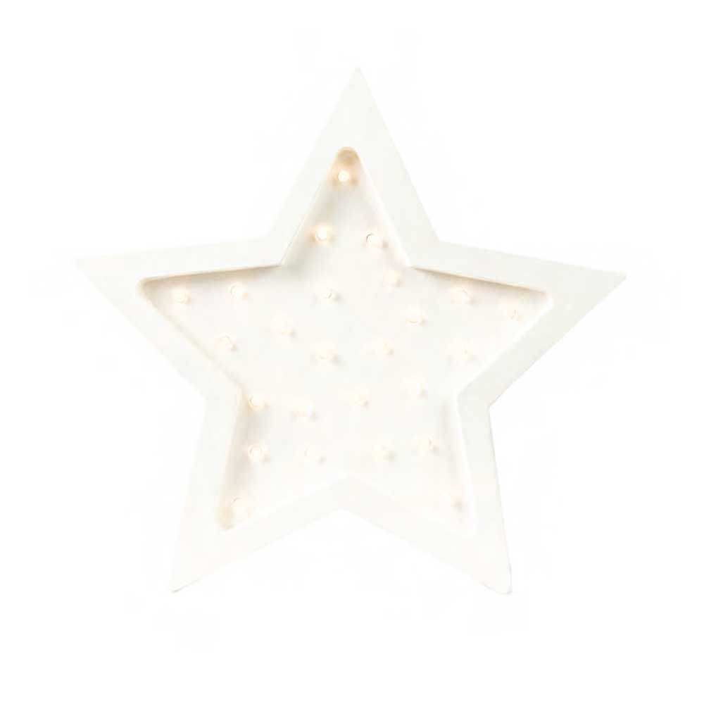 Holzlampe in Sternform mit Dimmer und Timer-Funktion für Kinder.