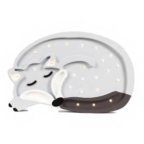 Kinder Wand- & Tischleuchte Wolf in Form eines schlafenden Wolfes, ideal für Kinderzimmer.