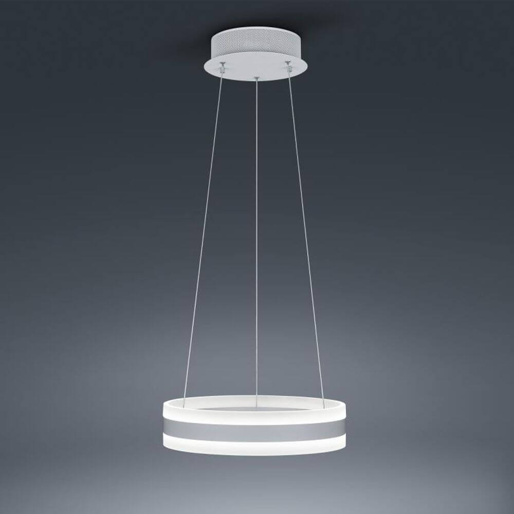Liv LED-Ring 60cm Pendelleuchte Up&Down 6600lm Dimmbar mit modernem, schlichtem Design und mattiertem Weiß.