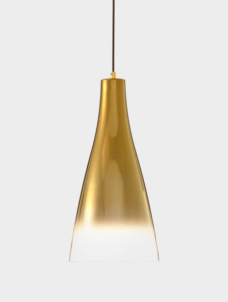 Livtar Pendelleuchte E27 Ø 23cm in elegantem Gold-Design für stilvolle Beleuchtung im Esszimmer.