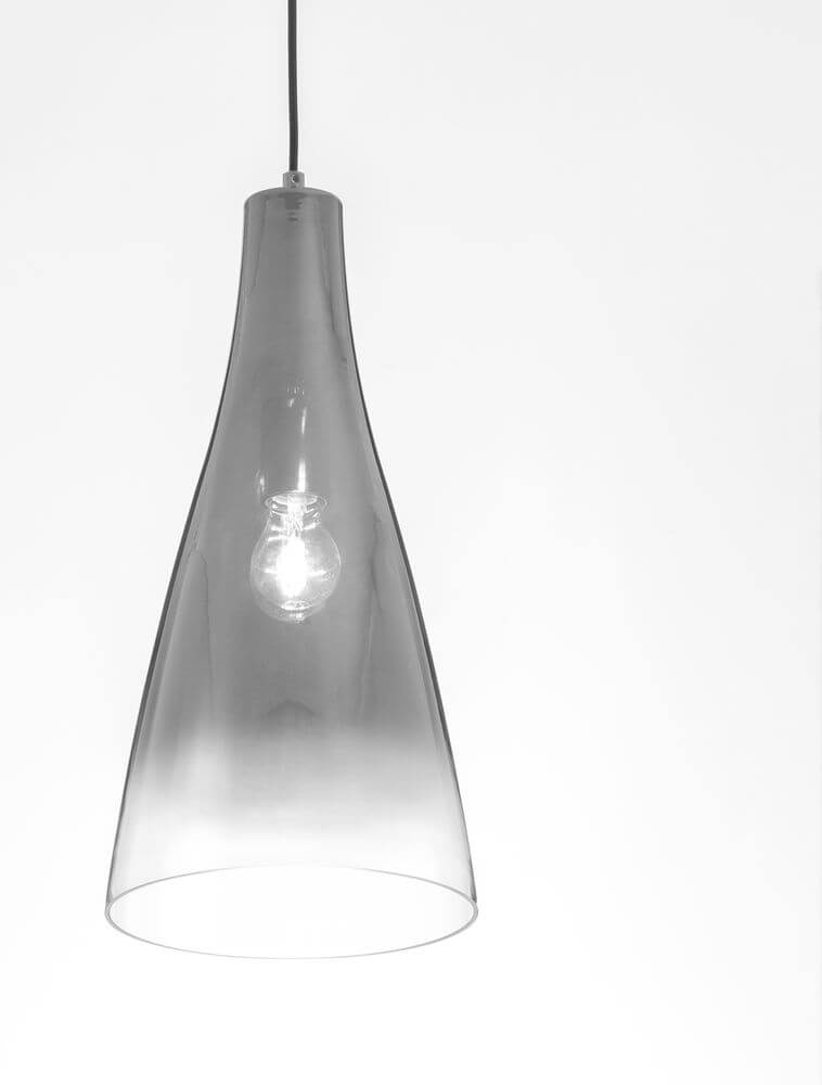 Livtar Pendelleuchte E27 Ø 23cm aus mattem Aluminium und Glas, stimmungsvolle Beleuchtung für Esszimmer.