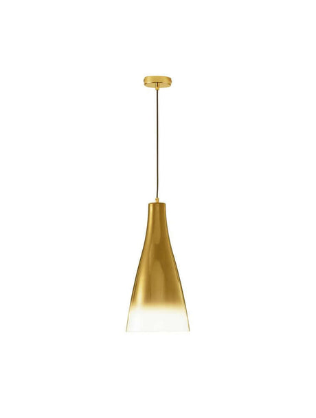 Livtar pendant light E27 Ø 23cm made of matte aluminum and high-quality glass in a gold color