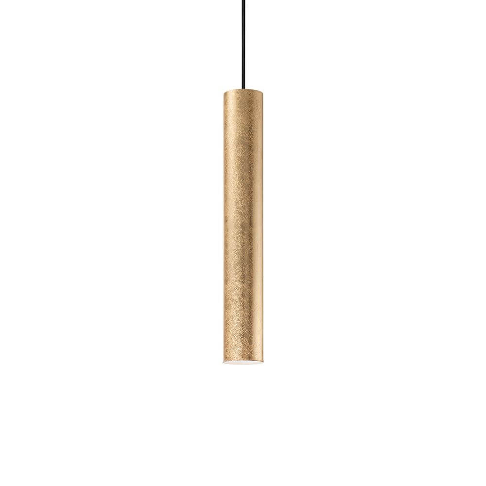 Look Pendelleuchte Zylinder Ø 6cm echtes Blattgold