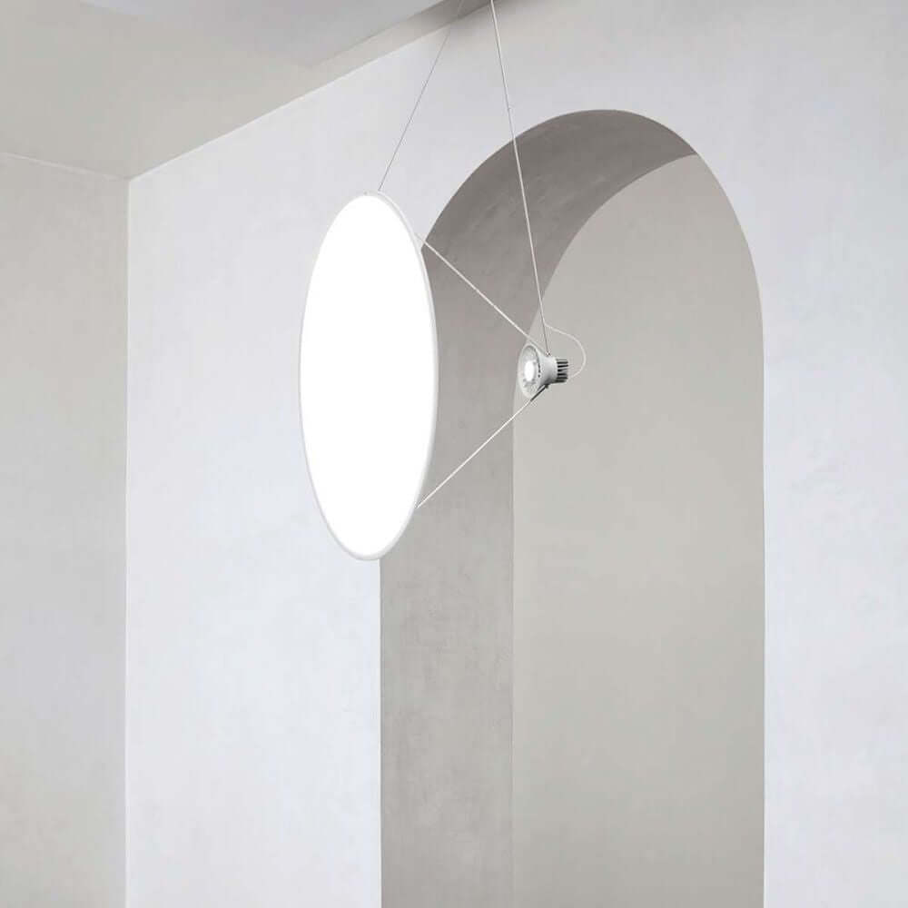 Luceplan Amisol LED Hängelampe (Körper) 53W 3000K Dimmbar Hellgrau, minimalistische Pendelleuchte in modernem Raumdesign.