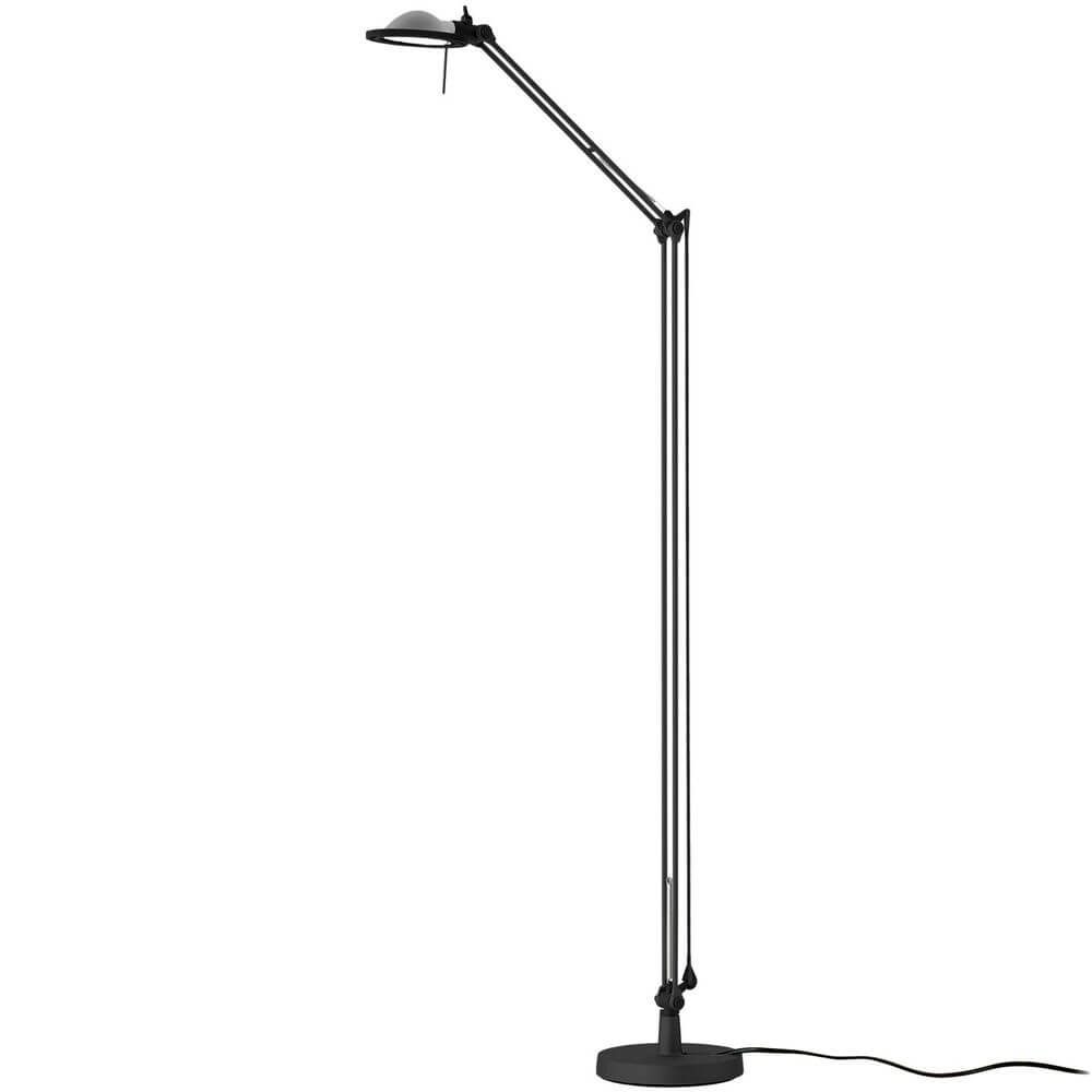 Luceplan Berenice Stehlampe in elegantem Schwarz, vielseitig einstellbar für gezielte Beleuchtung.