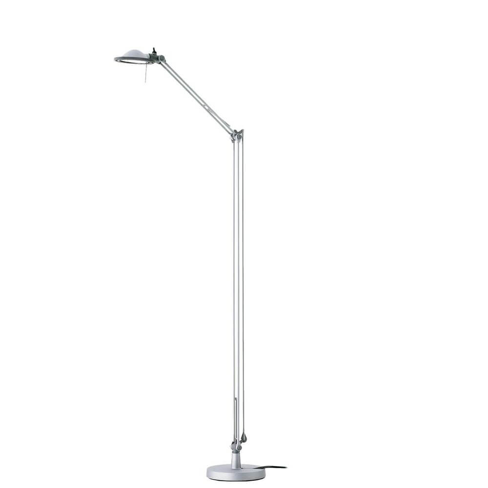 Luceplan Berenice Stehlampe, elegante und präzise LED-Stehleuchte mit flexiblem Arm und drehbarem Leuchtkopf.