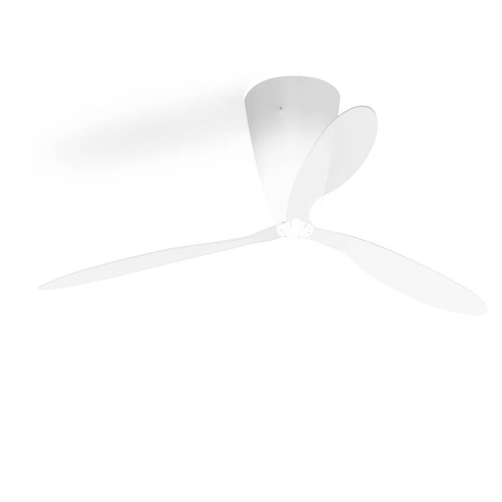 Luceplan Blow Ventilator (Körper) Ø 140cm Opalweiß mit transparenten Methacrylatklingen.