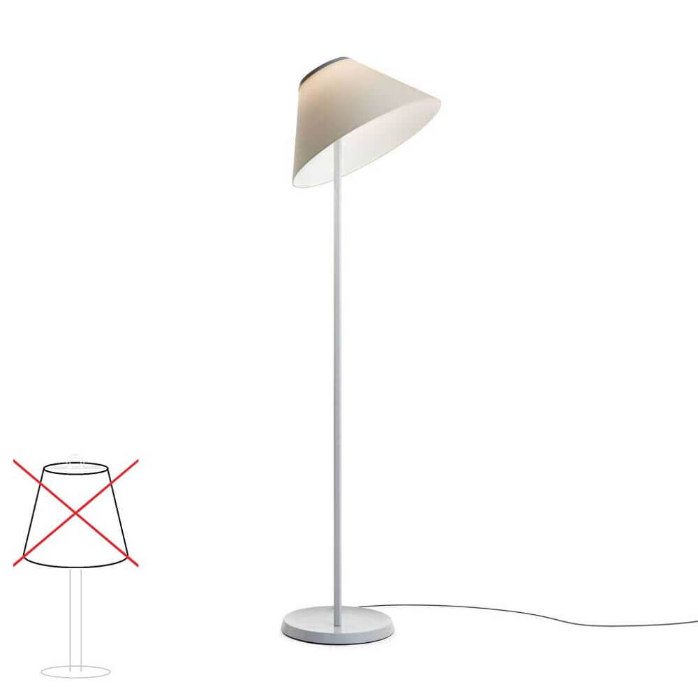 Luceplan Cappuccina LED Stehlampe (Body ohne Schirm) Dimmbar 12W 2700K, elegante Standleuchte mit einzigartigem Design.