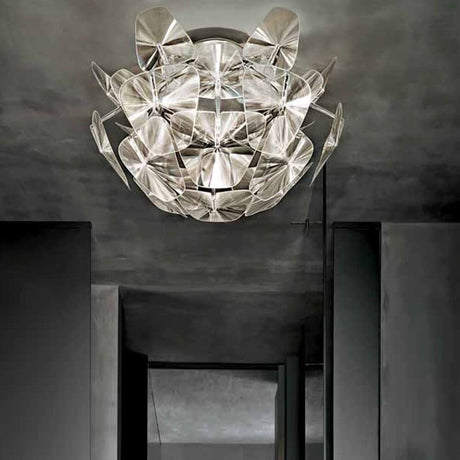 Luceplan Deckenleuchte Hope Ø 69cm transparent in modernem Raumdesign mit Fresnel-Linsen.