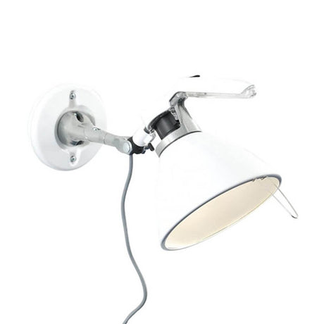 Luceplan Fortebraccio spot mural et plafonnier Ø 11 cm, lampe de caractère avec orientation flexible de la lumière.