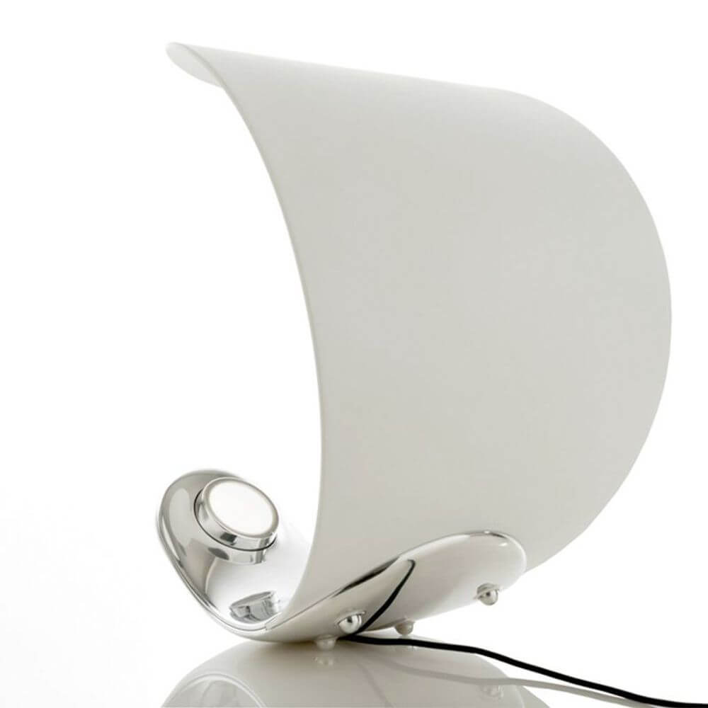 Luceplan LED Tischlampe Curl Dimmbar in modernem Design mit Dimmer und temperaturvariablen Licht.