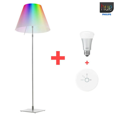 Luceplan LED Tischleuchte Costanza 110cm Philips Friends of Hue mit Hue-Lampe und Bridge für intelligente Beleuchtung.