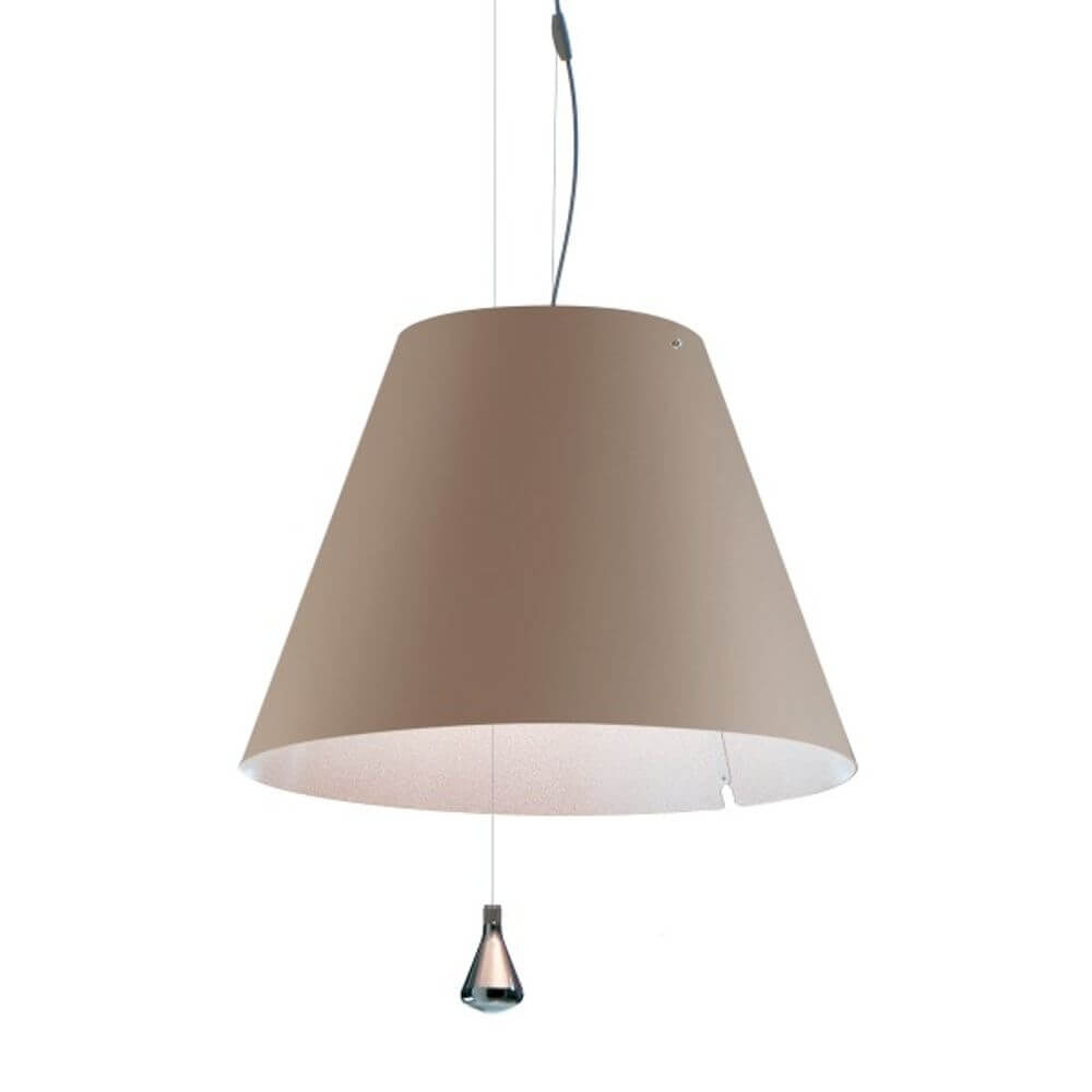 Luceplan Lady Costanza Hängelampe in Braun, elegantes Design mit funktionaler Präzision, ideal für moderne Innenräume.