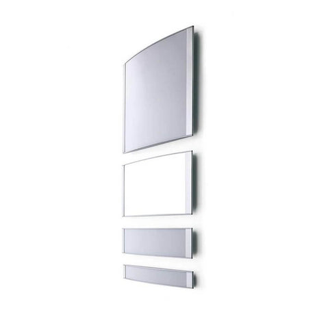 Luceplan Wand- & Deckenleuchte Strip Panel Elemente in verschiedenen Formen und Größen an einer Wand.