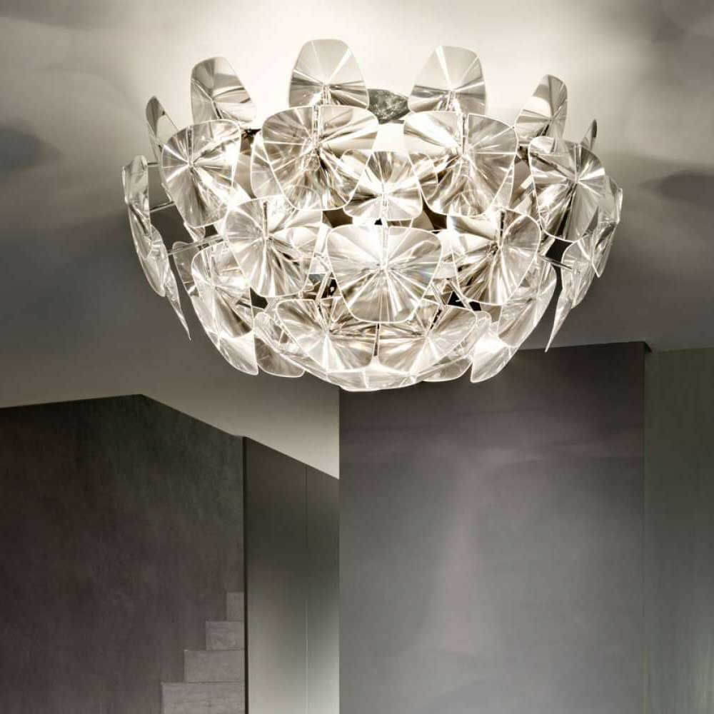 Luceplan XL Deckenleuchte Hope Ø 109cm klar mit Fresnel-Linsen in modernem Design und großem Durchmesser